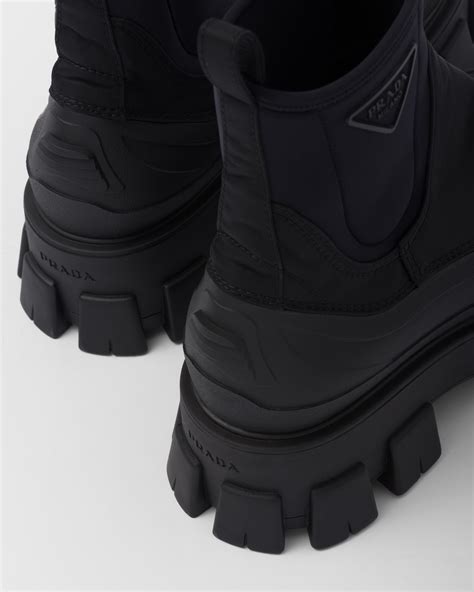 prada nylon heeled boots|monolith re nylon gabardine boots.